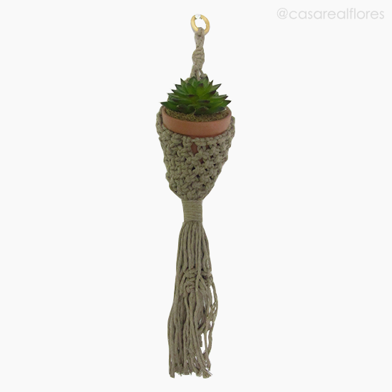 Foto do produto Cesto Croche MT com Argola - Marrom (11613)