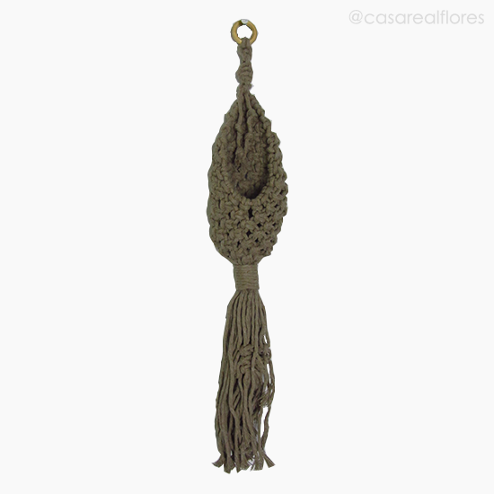 Foto do produto Cesto Croche MT com Argola - Marrom (11613)