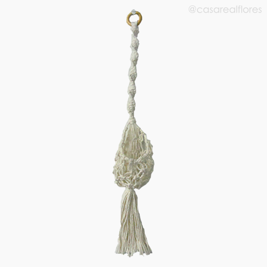 Foto do produto Cesto Mini Macrame Barbante - Cru (11202)