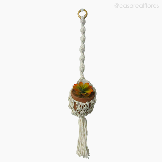 Foto do produto Cesto Mini Macrame Barbante - Cru (11202)