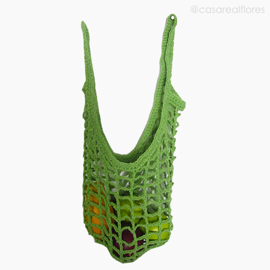 Foto do produto Sacola Croche Colorida - Verde (10934)
