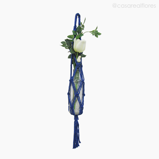 Foto do produto Macramê Porta Garrafas - Azul (11908)