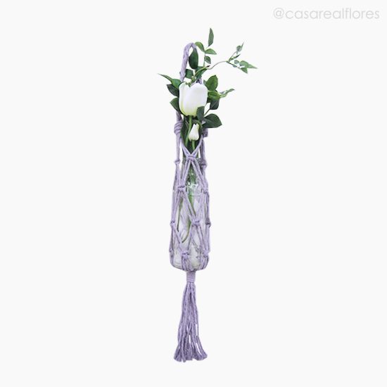 Foto do produto Macramê Porta Garrafas - Lilás (11908)