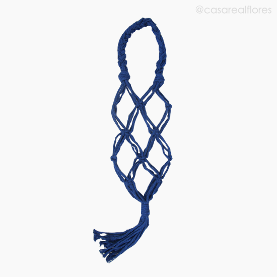 Foto do produto Macramê Porta Garrafas - Azul (11908)