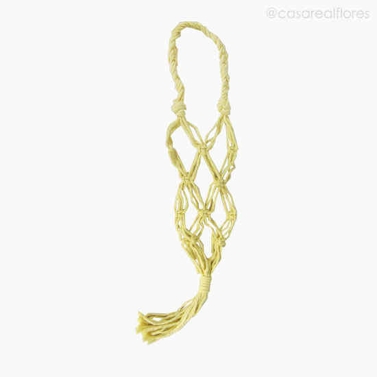 Foto do produto Macramê Porta Garrafas - Amarelo (11908)