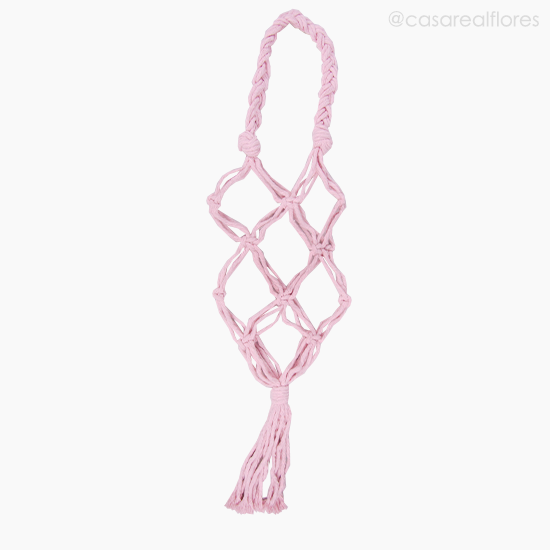 Foto do produto Macramê Porta Garrafas - Rosa (11908)