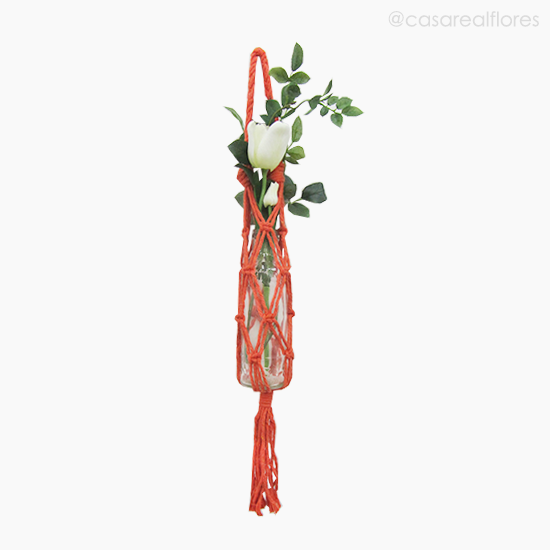 Foto do produto Macramê Porta Garrafas - Laranja (11908)