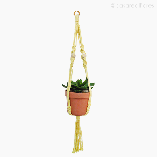 Foto do produto Macramê Suporte Bless Barbante - Amarelo (12000)