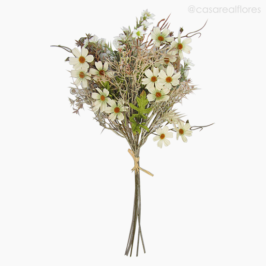 Foto do produto Buquê Misto Margarida C/ Raffia Artificial - Cores Mistas (3982)