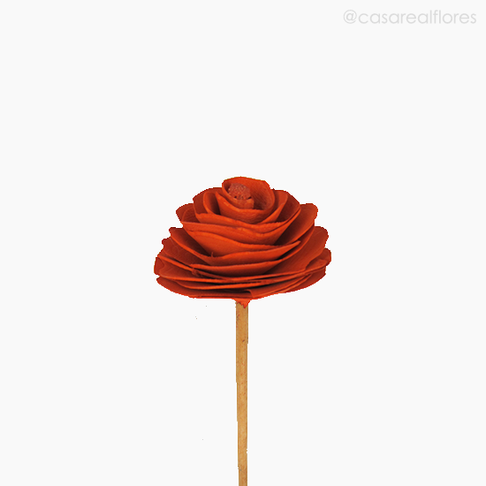 Foto do produto Flor de Madeira - Camélia PP Laranja (012572 LR)