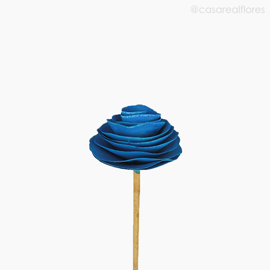 Foto do produto Flor de Madeira - Camélia PP Azul (012572 AZ)
