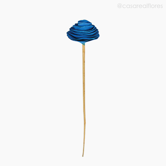 Foto do produto Flor de Madeira - Camélia PP Azul (012572 AZ)