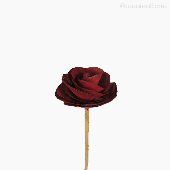 Foto do produto Flor de Madeira - Camélia PP Vermelho (012572 VR)