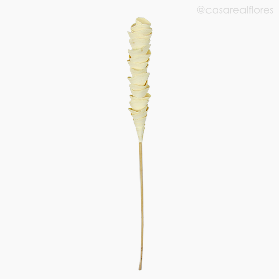 Foto do produto Flor de Madeira - Haste Branco (012576 BR)