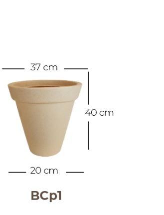 Foto do produto Vaso Borda Classico Jateado - Chumbo (011964)