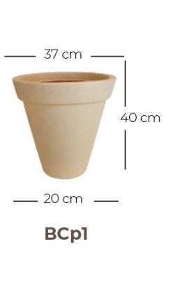 Foto do produto Vaso Borda Classico Jateado - Cinza Pedra (011963)
