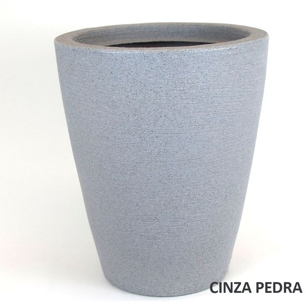 Foto do produto Vaso Cone Riscatto - Cinza Pedra (011987)