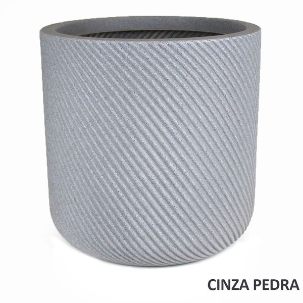 Foto do produto Vaso Vite Cilindro - Cinza Pedra (011993)