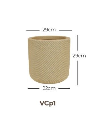 Foto do produto Vaso Vite Cilindro - Cinza Pedra (011993)