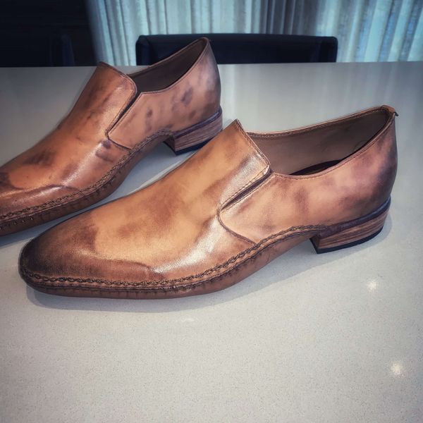 Sapato Loafer Sartoria Caramelo Queimado