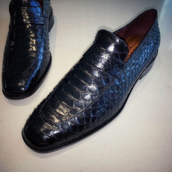 Loafer Lugano Python Nero