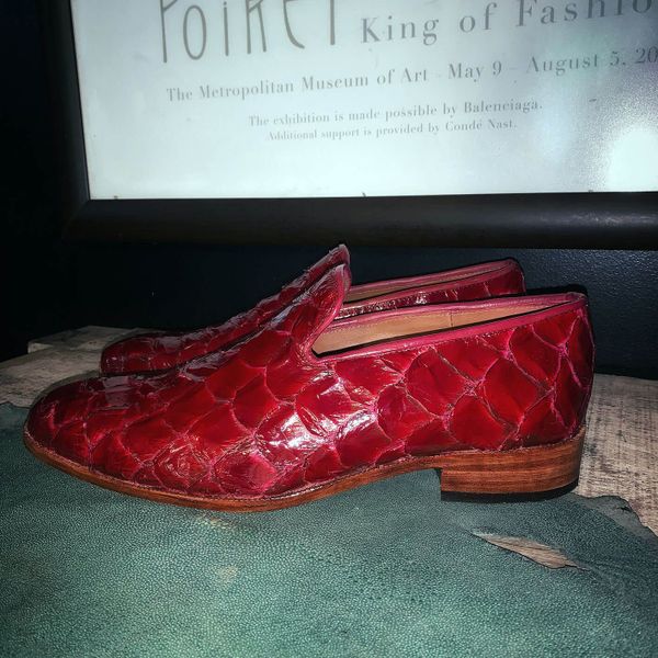 Sapato Loafer E. Marchi Pirarucu Vermelho