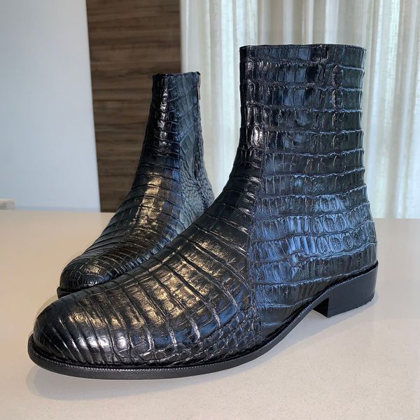 Bota Veneto Croco Nero