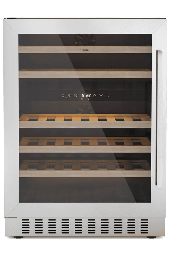 Foto do produto Adega 46 Garrafas 2 Zonas Embutir Inox  i-CV-2BI-46-XV-2ATA Invita
