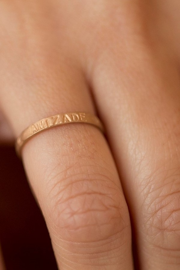 Foto do produto anel mantra amizade ouro rosa