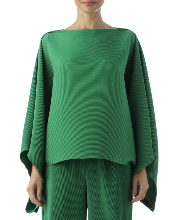 Foto do produto blusa retangulo plissado verde