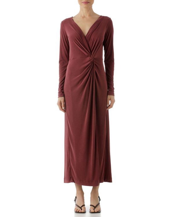 Foto do produto Vestido Nó Lateral Vinho