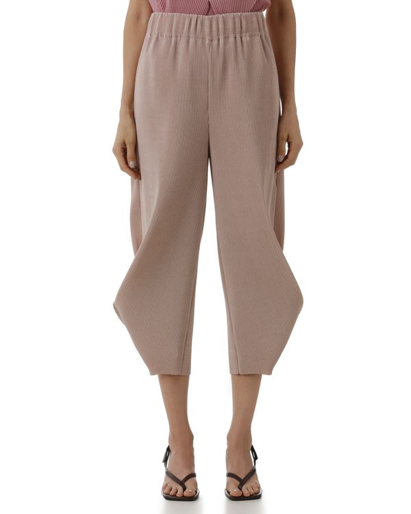 Foto do produto Calça Plissada Nó Lateral Nude