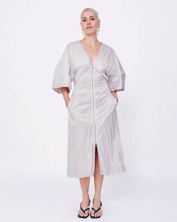 Foto do produto Vestido Manga Ampla Branco Gelo