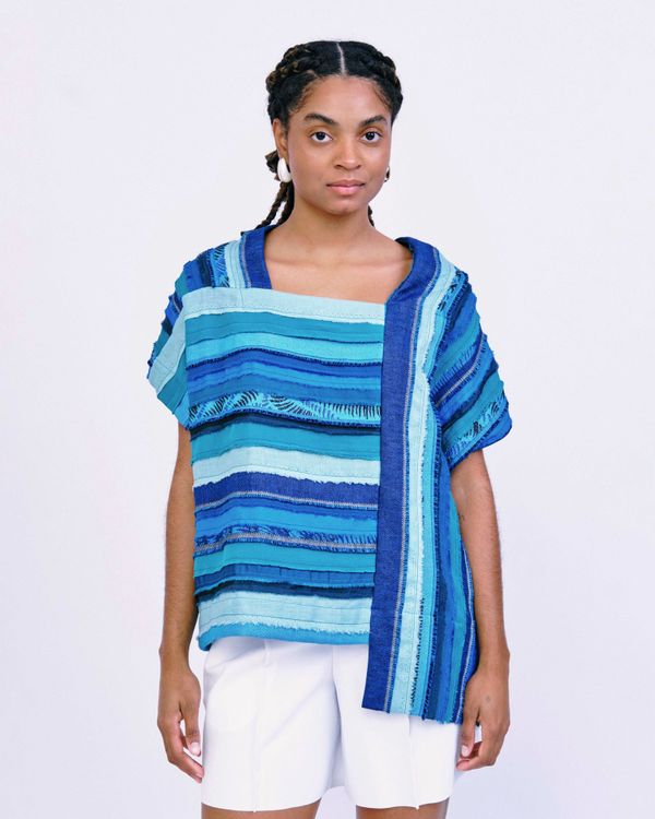 Foto do produto Blusa Ourelas Azul