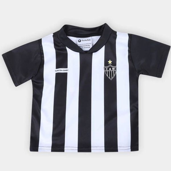CAMISETA CAM AVULSA BEBÊ SUBLIMADO BCO/PTO 