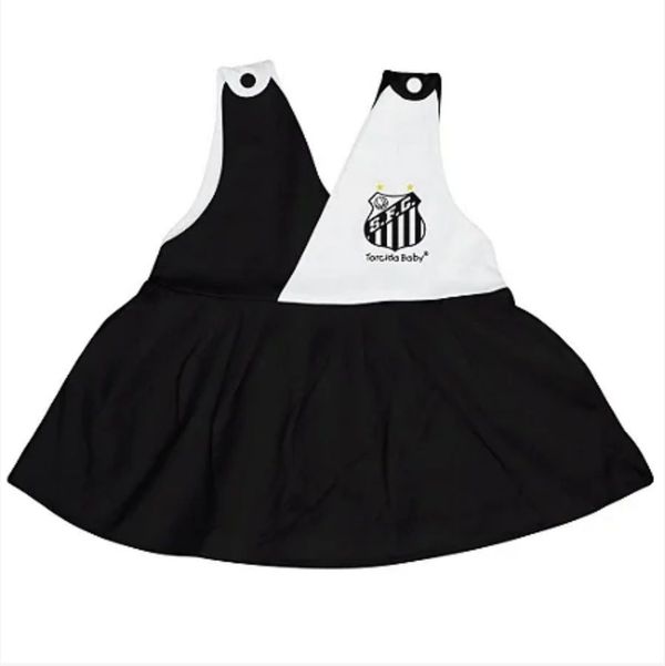 VESTIDO SANTOS DECOTE V BABY BCO/PT