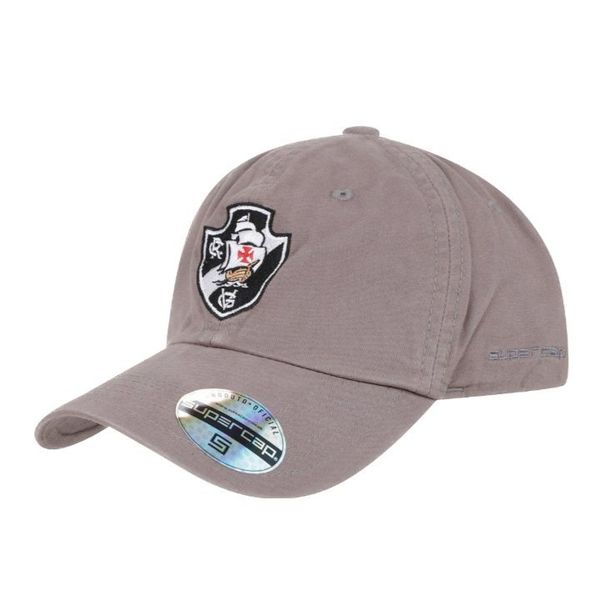 BONÉ SUPER CAP VASCO ESCUDO FRONTAL BEGE 33338
