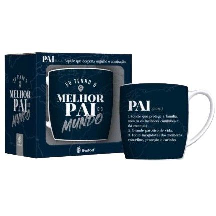 CANECA PORCELANA URBAN 300ML - GRÊMIO EU TENHO O MELHOR PAI
