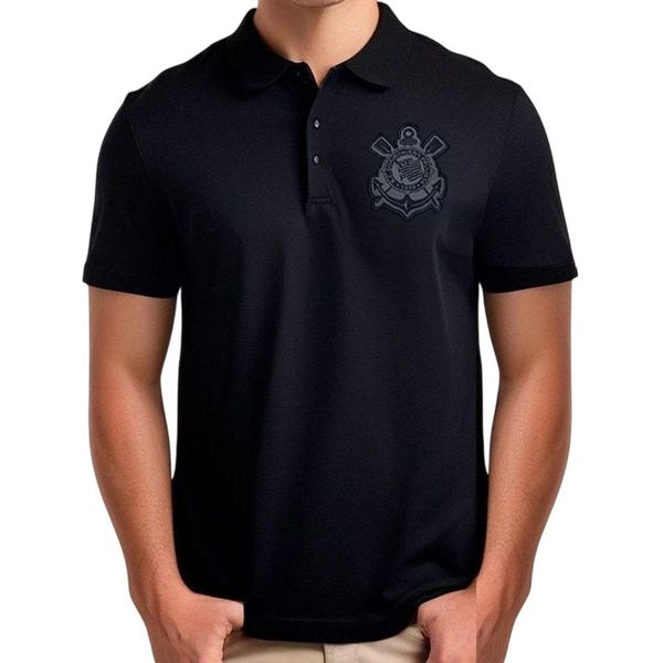 POLO CORINTHIANS MALHA PTO MASC