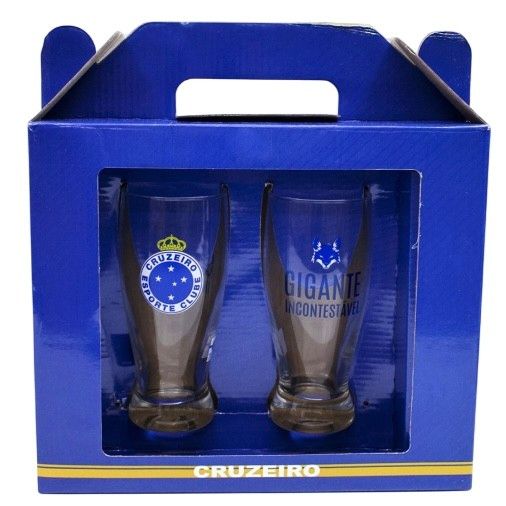 JOGO CRUZEIRO C/ 2 COPOS DE VIDRO 350ML