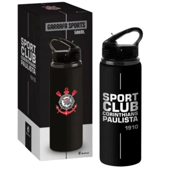 GARRAFA CORINTHIANS SPORTS ALUMÍNIO 500ML
