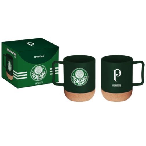 CANECA PALMEIRAS CORK VIDRO 350 ML