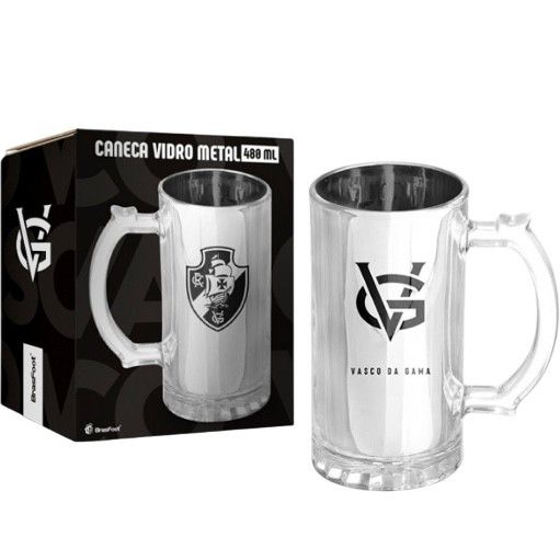 CANECA VASCO VIDRO METALIC 480ML