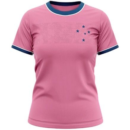 CAMISETA CRUZEIRO COPAS ROSA FEM