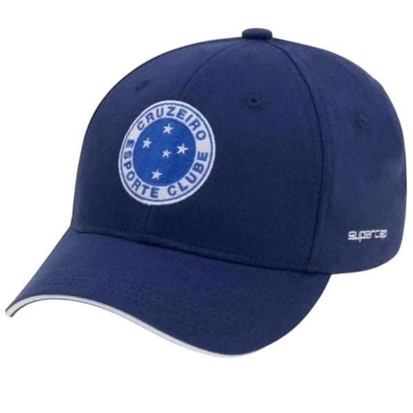 BONÉ CRUZEIRO SUPER CAP BORDADO FRONTAL MAR/BCO