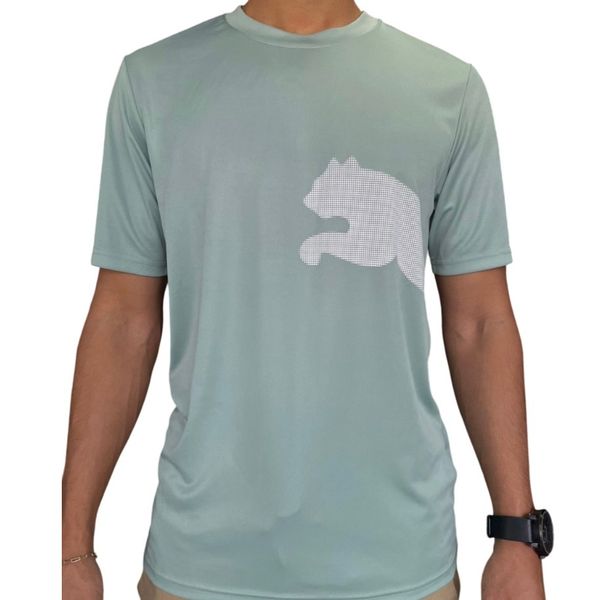 CAMISETA PUMA TAD BIG LOGO VRD/BCO MASC 