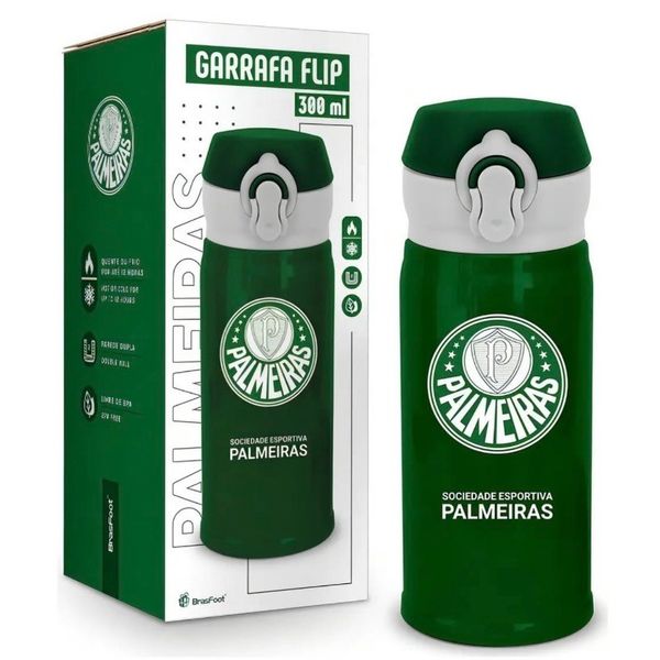 GARRAFA PALMEIRAS FLIP TÉRMICA 300ML