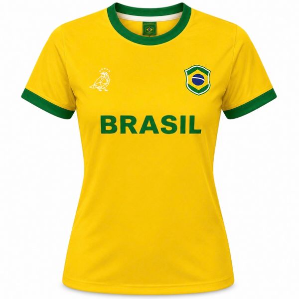CAMISETA BRASIL CHEIRO AMR/VRD FEM 