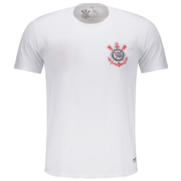 CAMISETA CORINTHIANS BRASAO FRENTE BORDADO DRY BCO MASC  