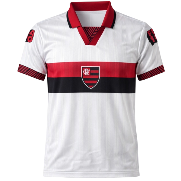 POLO FLAMENGO RETRÔ 1996 AWAY BCO/VRM MASC 